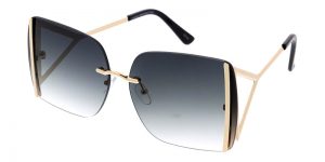 Women's Metal Large Square Frame w/ Wide Temples