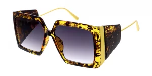 Women's Plastic Large Rectangular Thick Frame